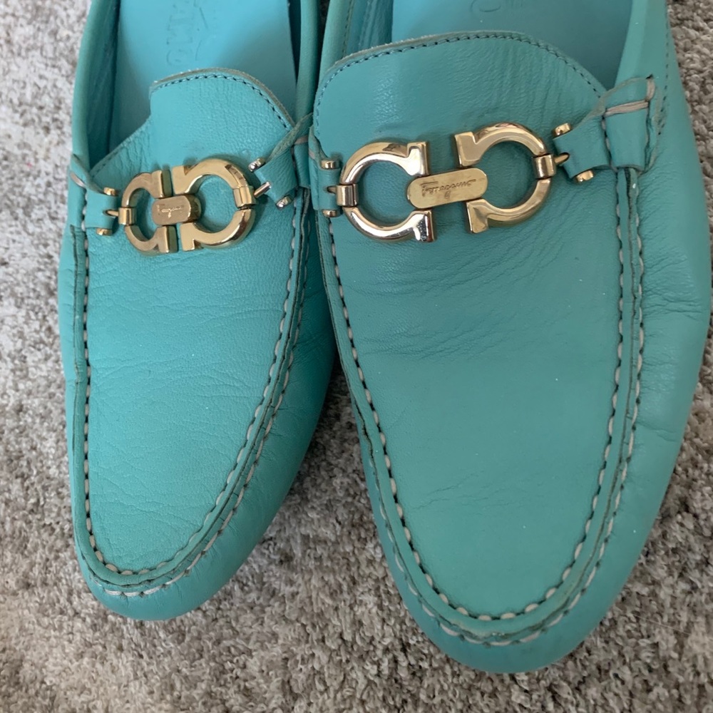 Ferragamo Blue Loafers